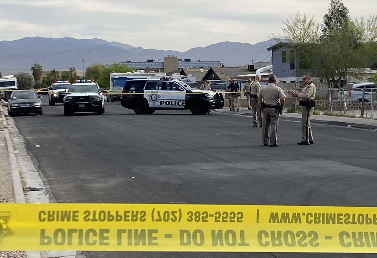 A large Las Vegas police presence was observed at a convenience store at Maryland Parkway and B ...