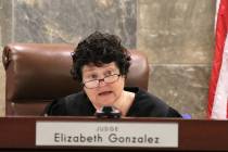 District Judge Elizabeth Gonzalez. (Bizuayehu Tesfaye/Las Vegas Review-Journal) @bizutesfaye