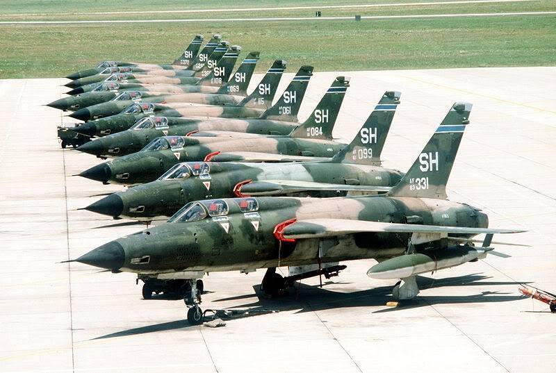 The F-105 Thunderchief, which the Thunderbirds flew for just six shows in 1964. (507th Fighter ...
