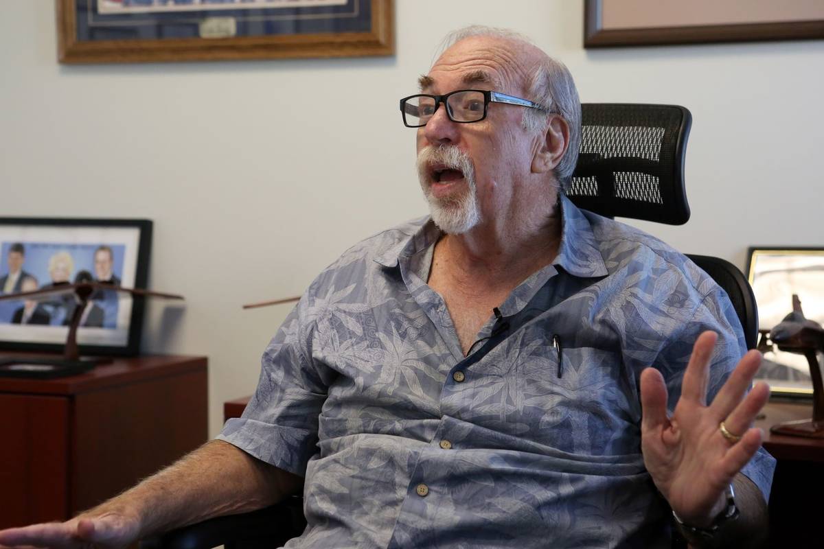 Mesquite Mayor Allan Litman, seen at his office at City Hall in October 2017. (Michael Quine La ...