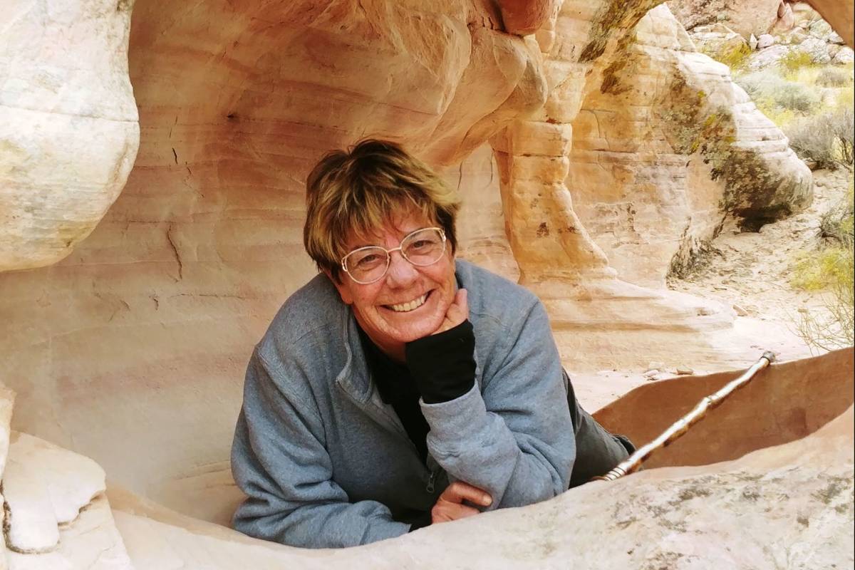 Barb Ellestad at Gold Butte National Monument in Clark County, Nev. (Photo provided by Barb Ell ...