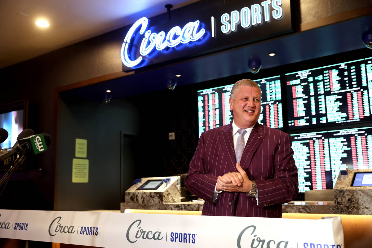 Derek Stevens during the grand opening of Circa Sports satellite book at the Tuscany in Las Veg ...
