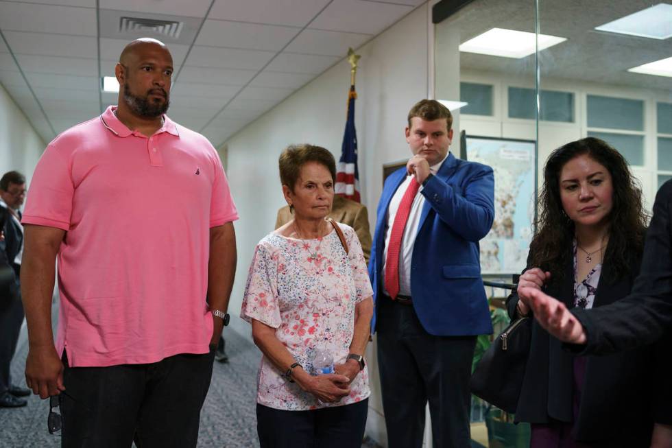 Gladys Sicknick, center, mother of Brian Sicknick, the Capitol Police officer who died from inj ...