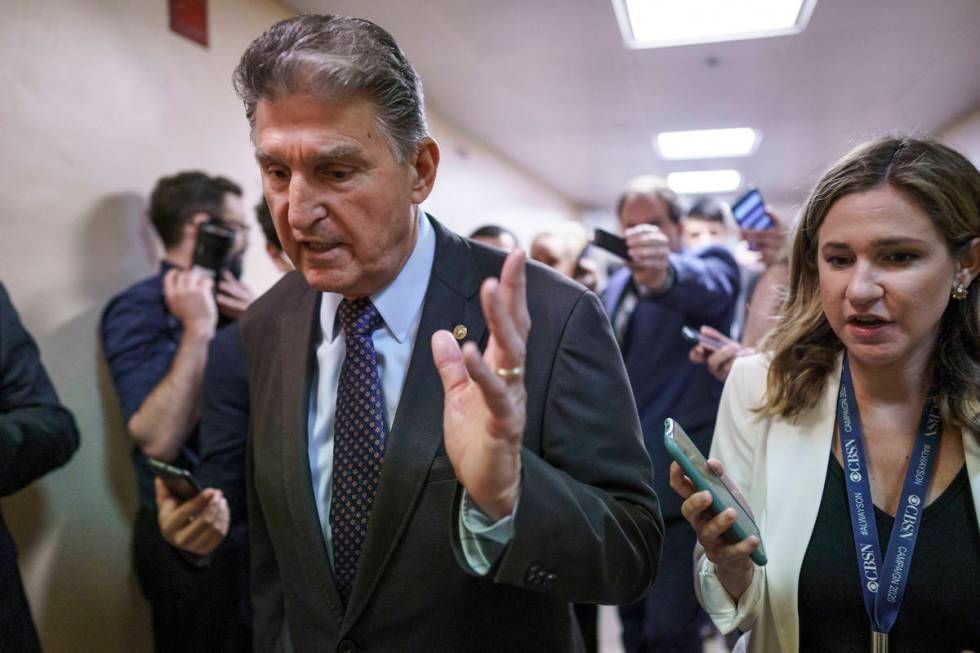 Sen. Joe Manchin, D-W.Va., a crucial 50th vote for Democrats on President Joe Biden's proposals ...