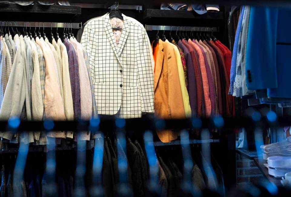 Menswear is on display at the Stitched pop-up store in Tivoli Village. (Ellen Schmidt)