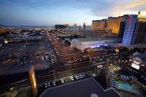 The parking lot area behind Bally's and Paris Las Vegas, photographed on April 20, 2004, was th ...