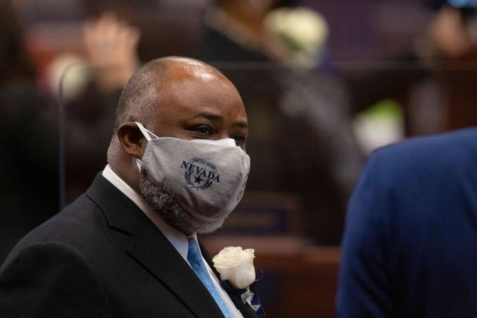 Assembly Speaker Jason Frierson during the first day of the 81st session of the Nevada Legislat ...
