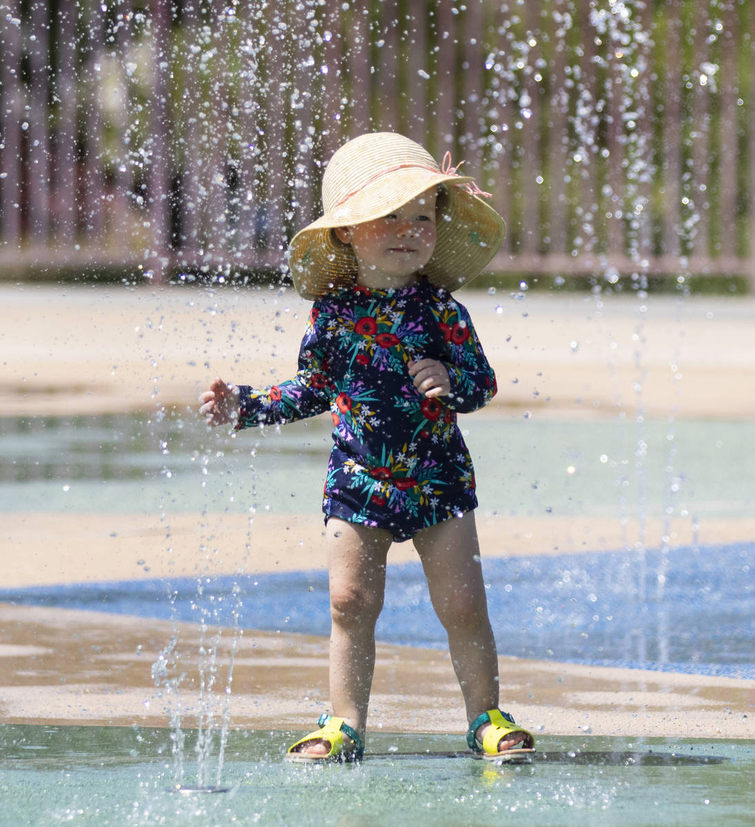 One and a half years old Mabel Peters plays at Paseo Vista Park, on Wednesday, June 2, 2021, in ...