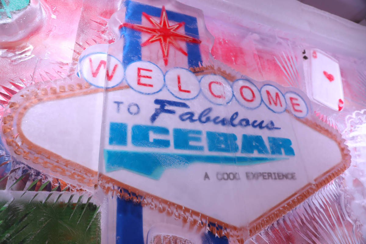 The interior of the Icebar at the LINQ Promenade in Las Vegas, Tuesday, June 8, 2021. (Erik Ver ...