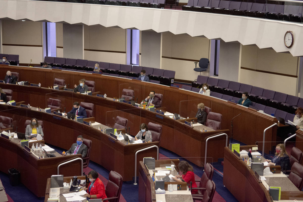 The Assembly chamber is seen Friday, July 31, 2020, during the first day of the 32nd Special Se ...