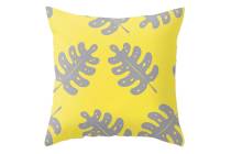 Throw pillows by Petite Patterns, simple monstera tropical leaf or simple palm leaf botanical p ...