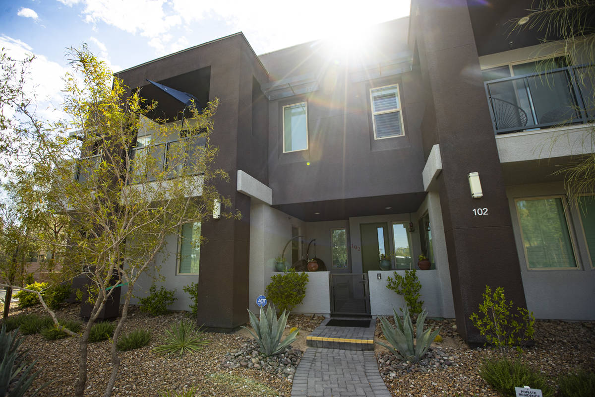 Town homes and condominiums at Affinity by Taylor Morrison in Summerlin just west of the 215 Be ...
