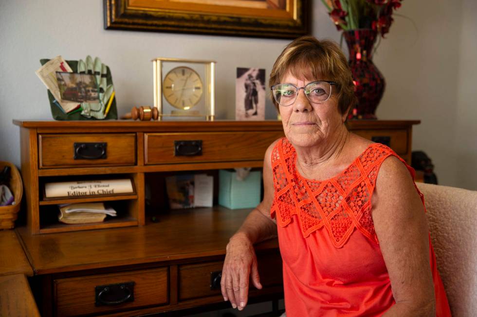 Barb Ellestad, former editor and publisher of the Mesquite Citizen Journal, at her home on Thur ...