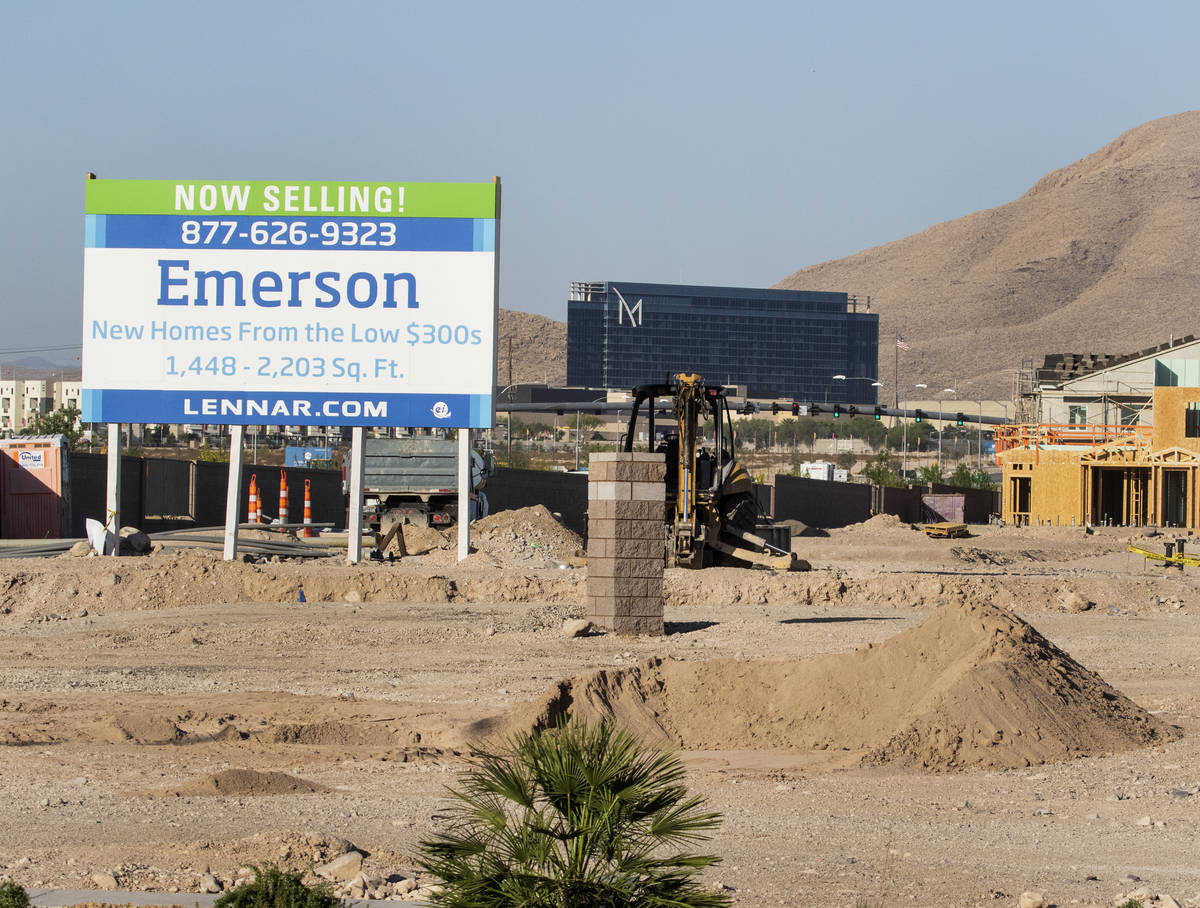 The M Resort is seen behind a Lennar housing development near the north side of St. Rose Parkwa ...