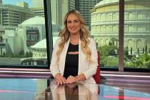 Kelly Stewart, shown on the set of "Daily Wager" at ESPN's studio at The Linq Hotel. (Photo cou ...