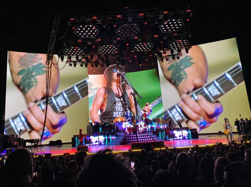 Guns N' Roses is shown at the Colosseum at Caesars Palace during the final leg of the band's "N ...