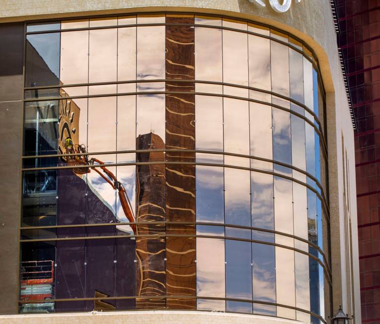 Resorts World Las Vegas construction continues on Wednesday, June 9, 2021, in Las Vegas. (L.E. ...