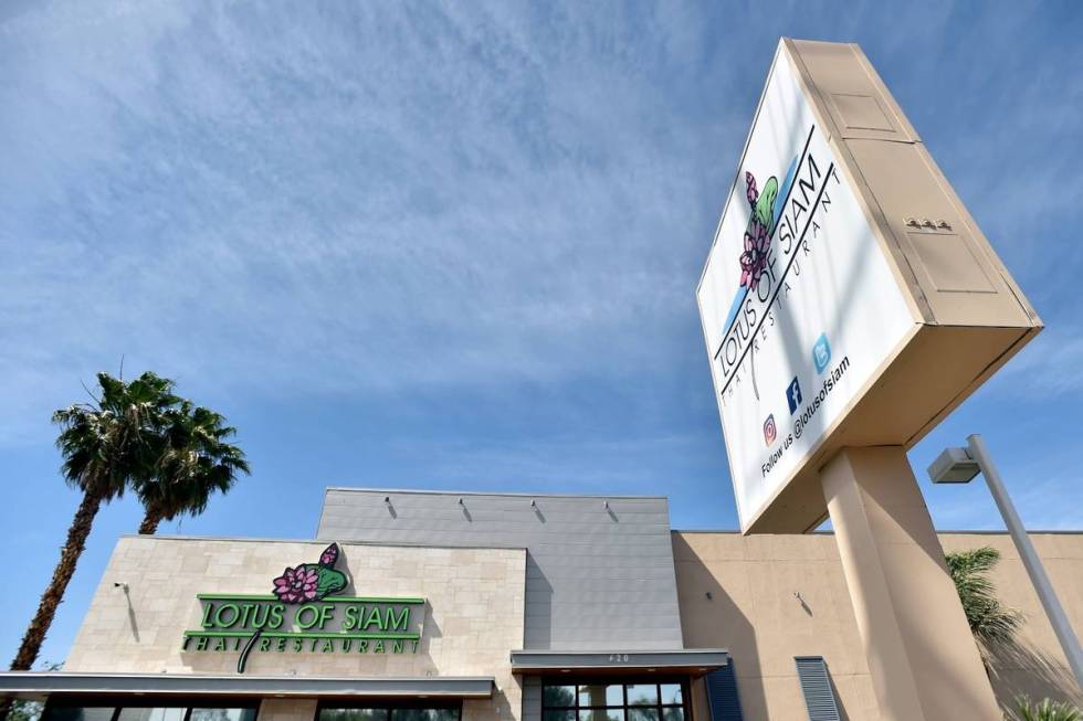 Lotus of Siam restaurant is seen along East Flamingo Road in 2018 in Las Vegas. This location w ...