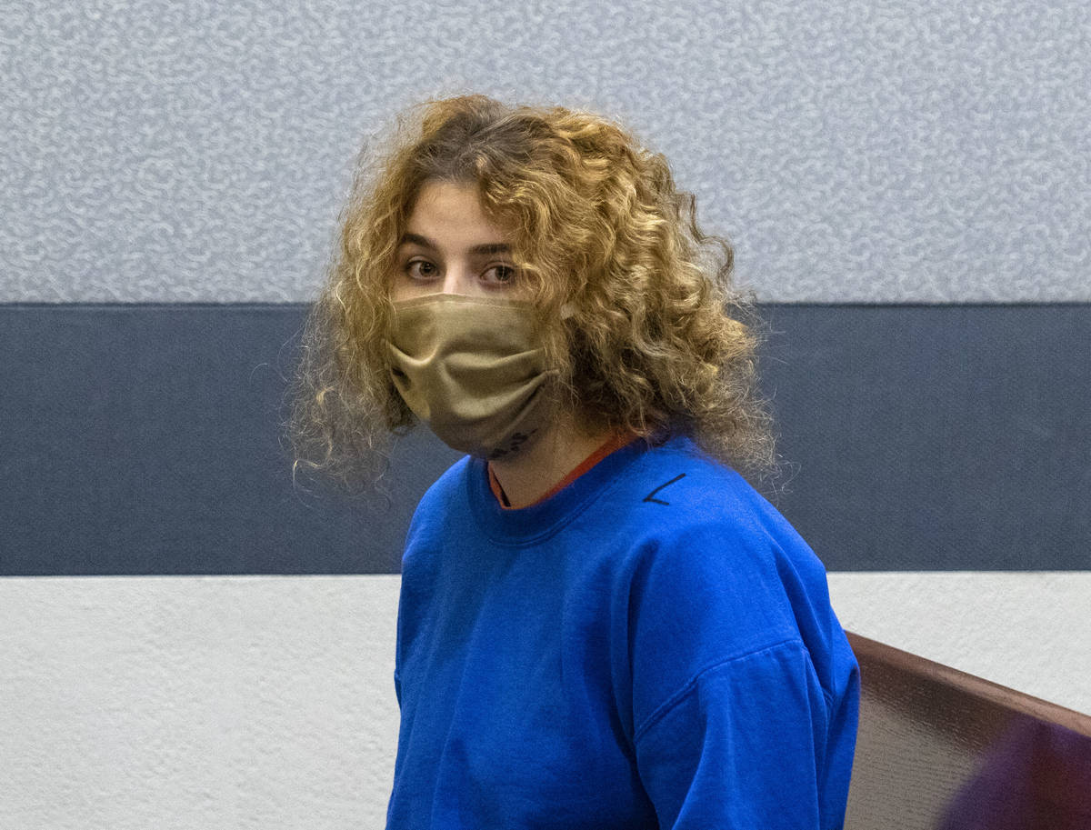 Sierra Halseth, charged in the killing of her father, Daniel Halseth, appears in court at the R ...
