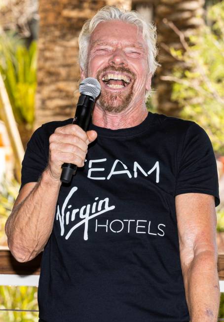 Sir Richard Branson, founder of Virgin Group, addresses the media during the "Unstoppable ...