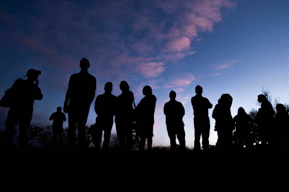 Attendees take a tour of Walking Box Ranch during an event to discuss the importance of creatin ...