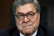 In this May 1, 2019, file photo, then Attorney General William Barr appears before the Senate J ...