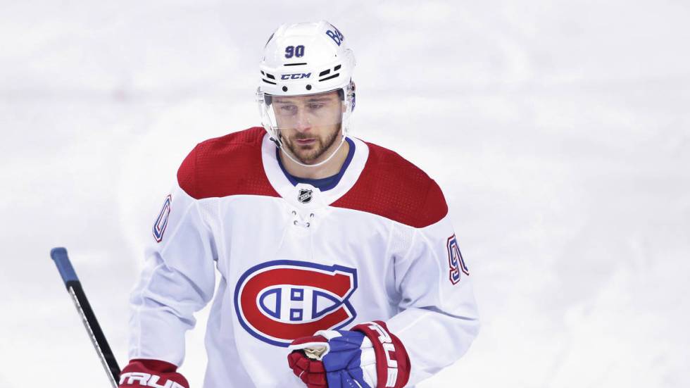 Montreal Canadiens player Tomas Tatar, from Slovakia, during an NHL hockey game, Friday, April ...