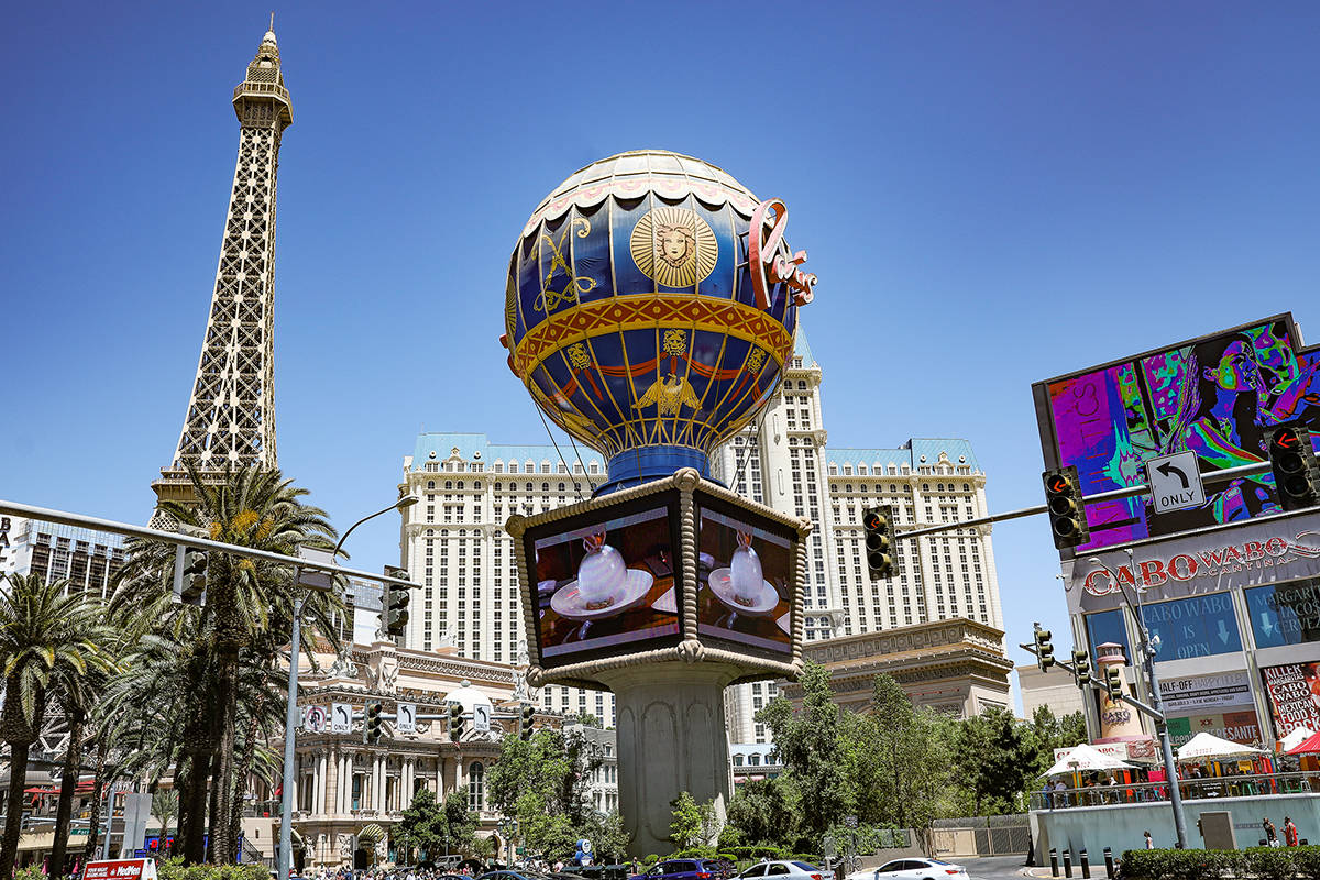 Paris Las Vegas on the Strip in Las Vegas, Monday, May 3, 2021. (Rachel Aston/Las Vegas Review- ...