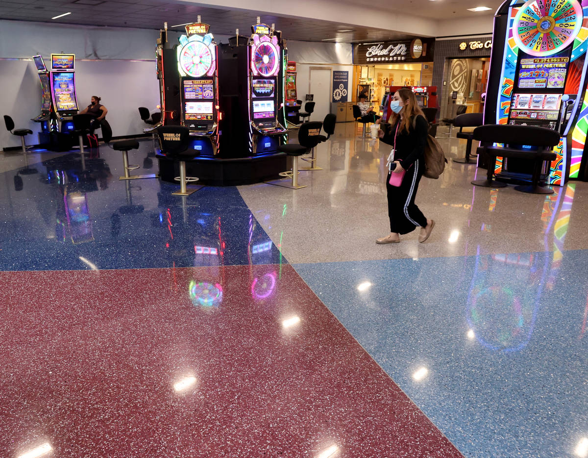 The renovated C Concourse at Terminal 1 in McCarran International Airport in Las Vegas Wednesda ...