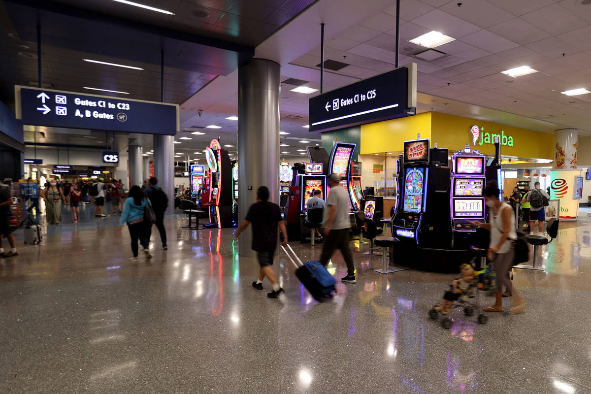 The renovated C Concourse at Terminal 1 in McCarran International Airport in Las Vegas Wednesda ...
