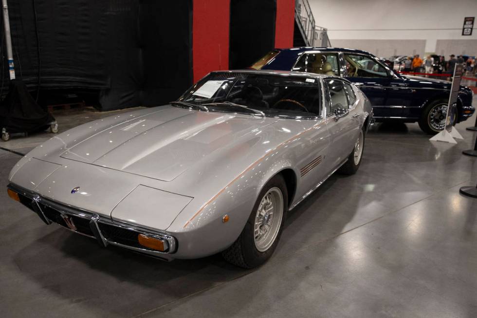 Frank Sinatra's 1970 Maserati Ghibli is showcased in the Barrett-Jackson auction at the Las Veg ...