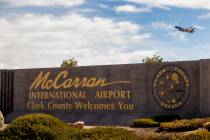 Sign for McCarran International Airport in Las Vegas. (L.E. Baskow/Las Vegas Review-Journal) @L ...