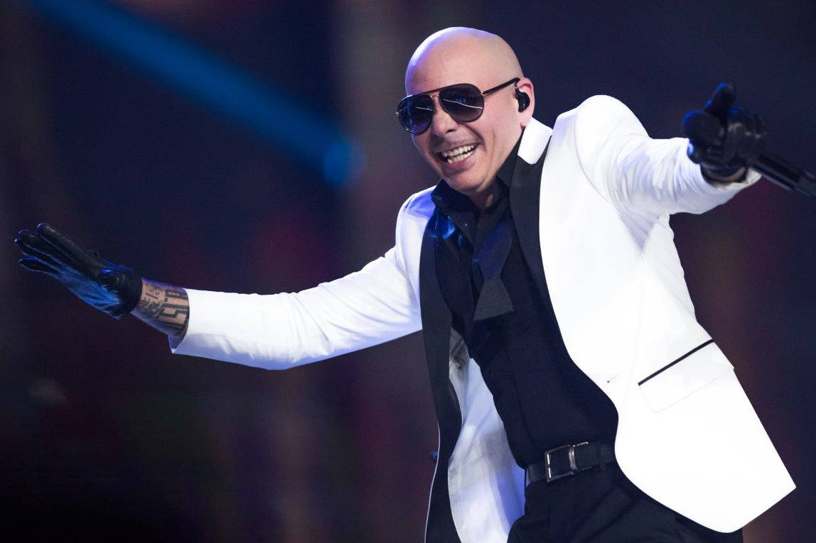 Pitbull performs during The Miss USA Pageant at Mandalay Bay Events Center on Sunday, May 14, 2 ...