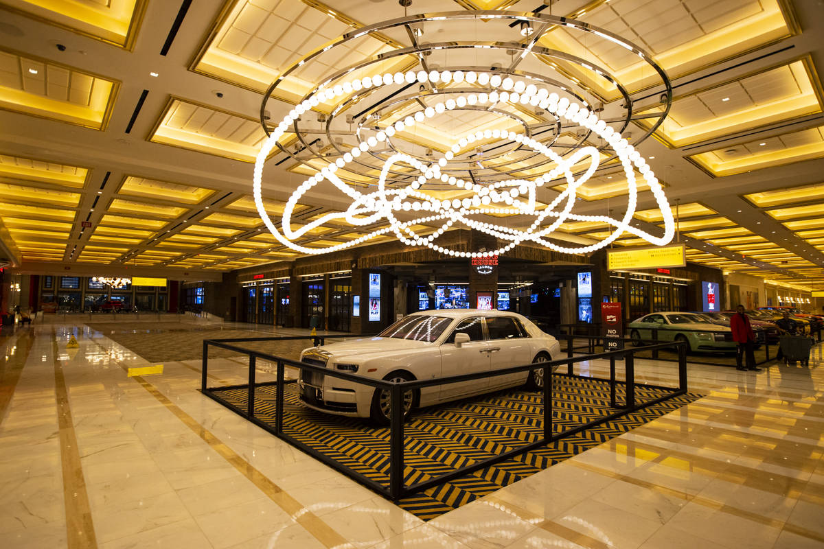 A Rolls-Royce Phantom is seen during a tour of Resorts World ahead of its opening in Las Vegas ...