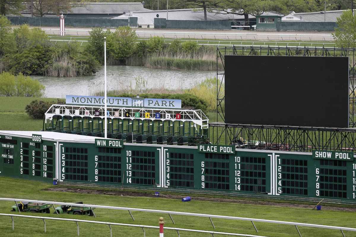 Monmouth Park Racetrack in Oceanport, N.J., Monday, May 14, 2018. (AP Photo/Seth Wenig)