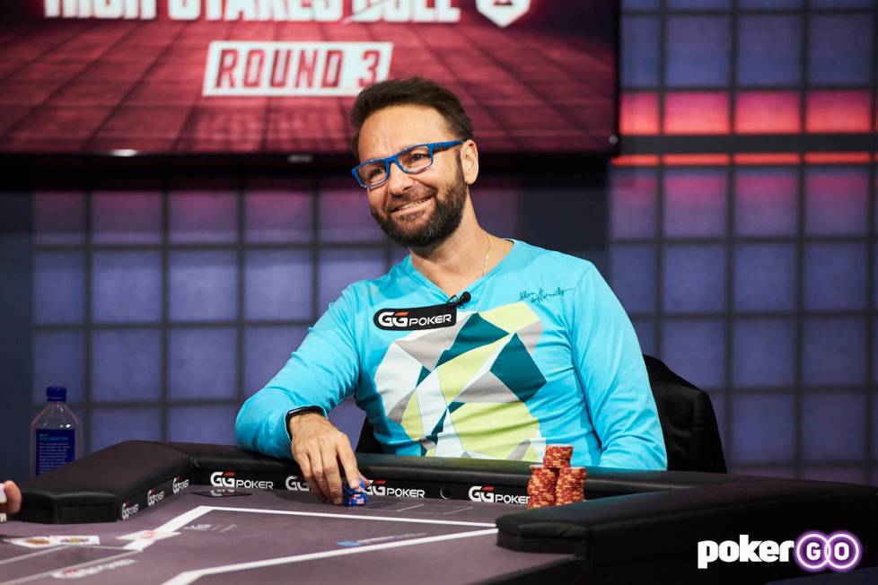 Daniel Negreanu plays in the third round of his "High Stakes Duel" with Phil Hellmuth on Wednes ...
