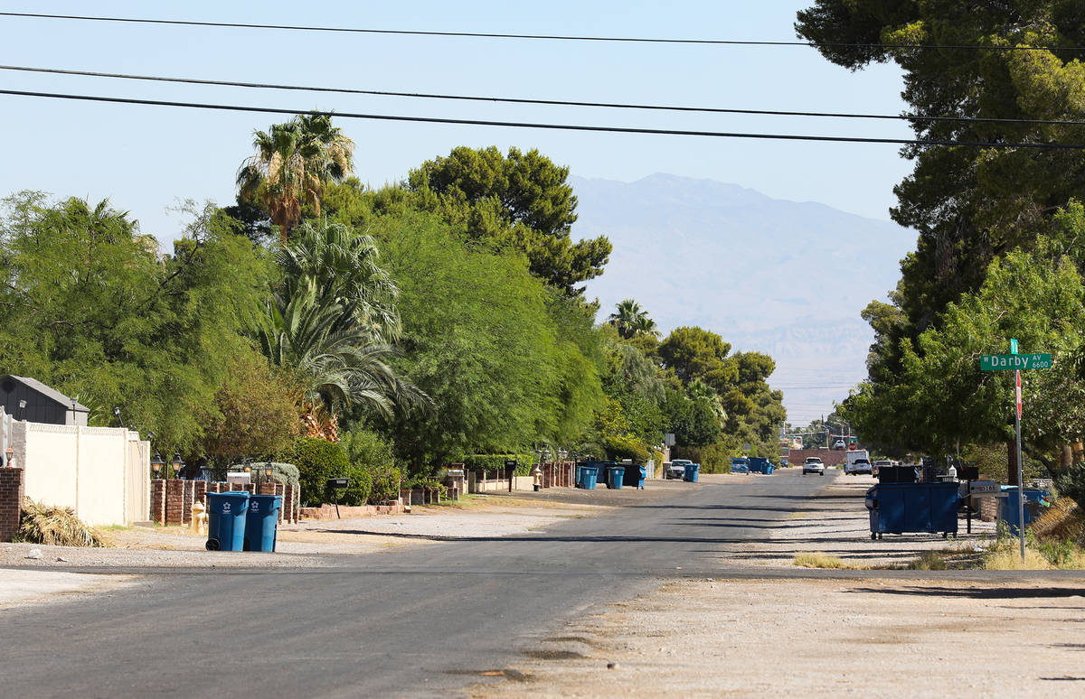 An unincorporated neighborhood in southwest Las Vegas Friday, June 25, 2021. Assembly Bill 363 ...