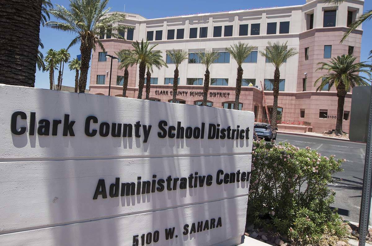 Clark County School District administration building at 5100 West Sahara Ave. in Las Vegas. (La ...