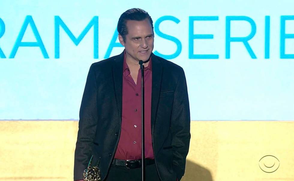 In this video image provided by NATAS and the Daytime Emmys, Maurice Benard accepts the award f ...