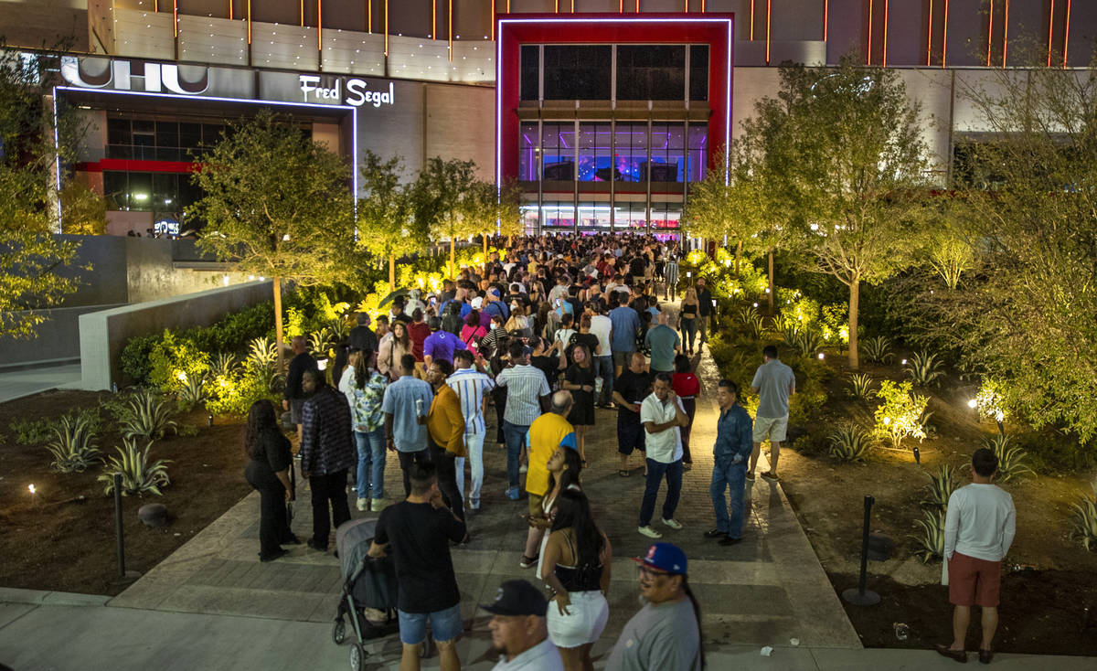 A large crowd gathers to enter Resorts World Las Vegas on Friday, June 25, 2021, in Las Vegas. ...