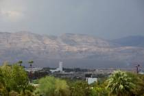 Stormy skies are seen over the Las Vegas Valley on Thursday, June 24, 2021, in Las Vegas. The N ...