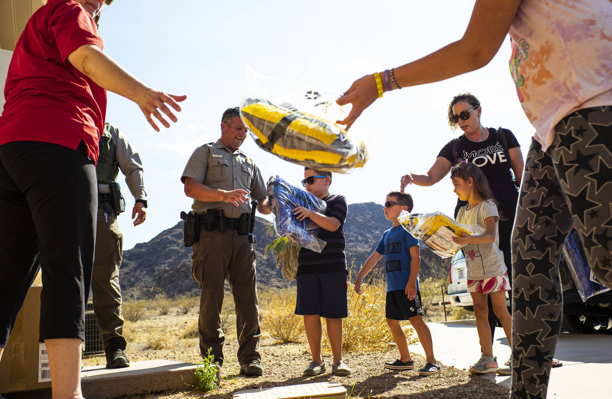 Lifejackets are delivered to park rangers at the Boulder Beach ranger station at Lake Mead Nati ...