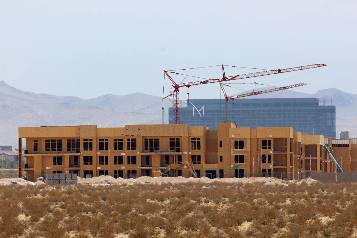 The Ariva apartment complex under construction near Erie Avenue and Las Vegas Boulevard South i ...