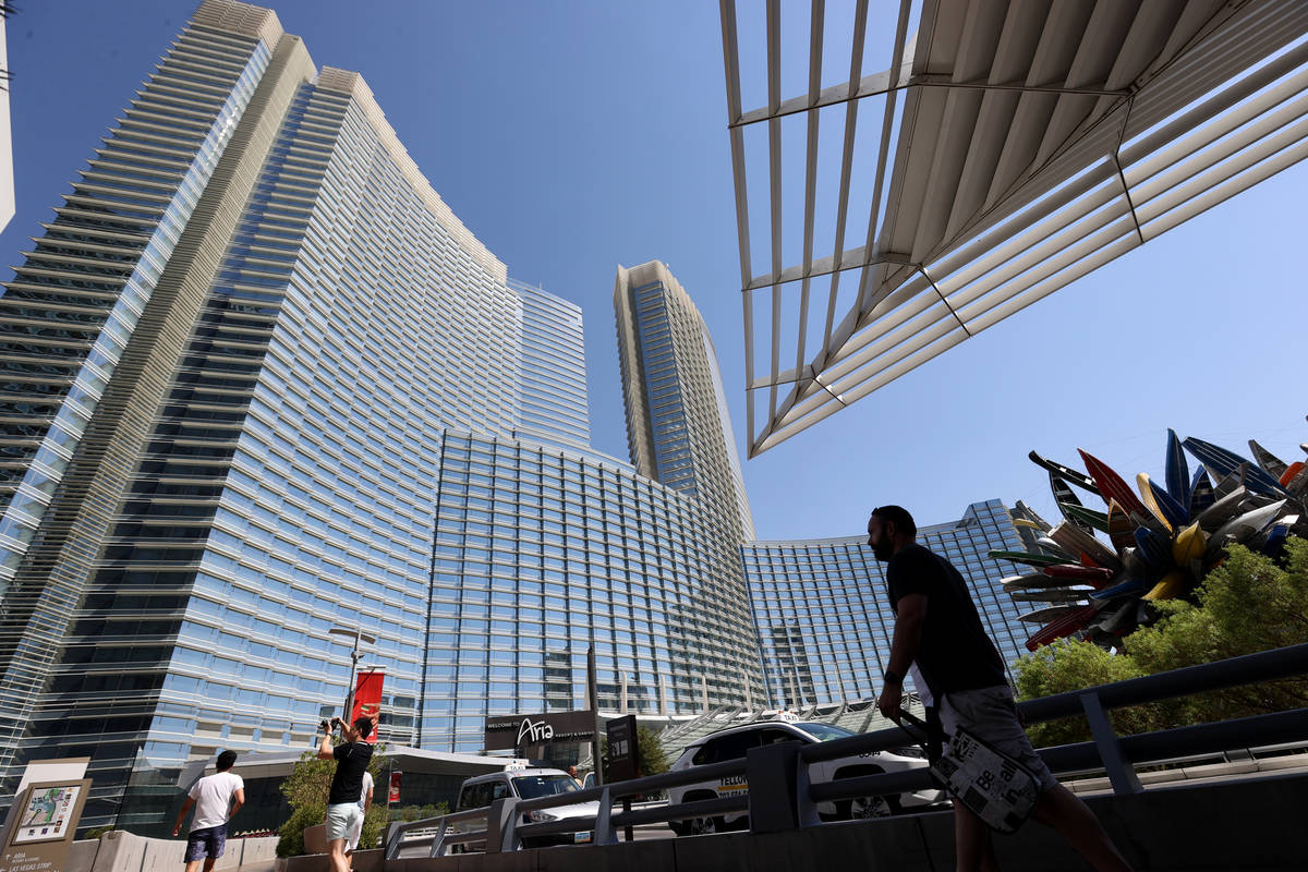 Aria and Vdara in Las Vegas Thursday, July, 2021. (K.M. Cannon/Las Vegas Review-Journal) @KMCan ...
