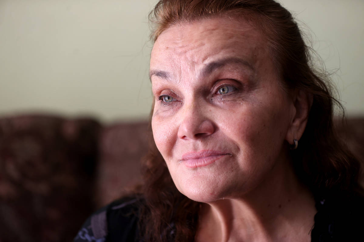 Lyubov Abato at her Las Vegas home Friday, July 2, 2021. Abato said her health is deteriorating ...