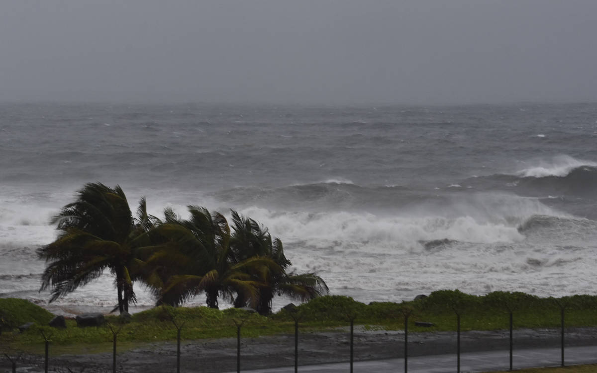 Hurricane Elsa approaches Argyle, St. Vincent, Friday, July 2, 2021. (AP Photo/Orvil Samuel)