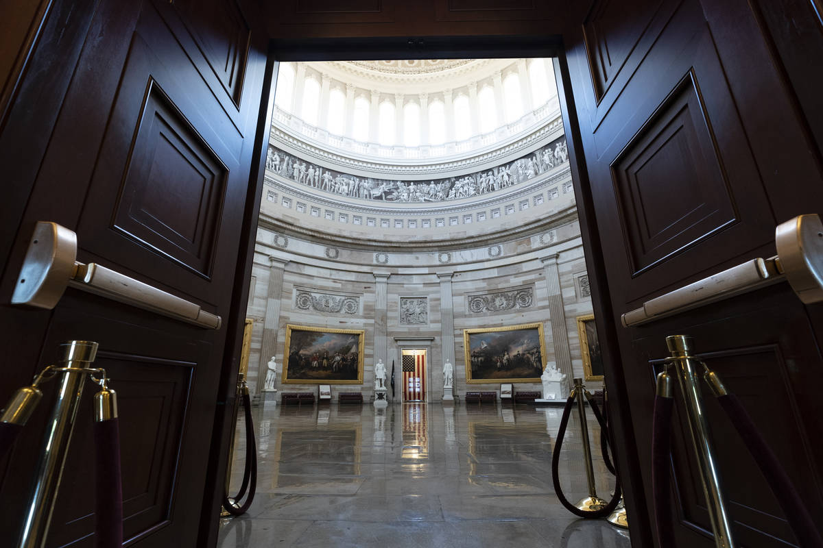 This June 30, 2021, photo shows the Rotunda of the Capitol in Washington. The U.S. Capitol is s ...