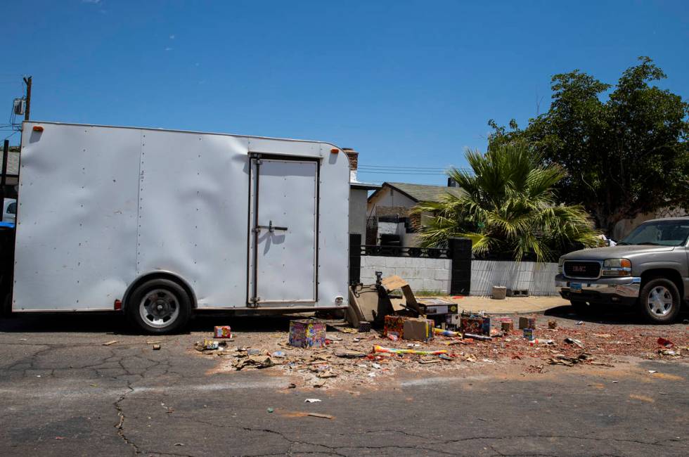 A view of the 1200 block of West Helen Avenue, where over half a dozen people were shot and two ...