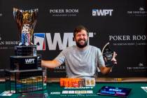 Chad Eveslage after winning a World Poker Tour event at The Venetian on Wednesday, July 7, 2021 ...