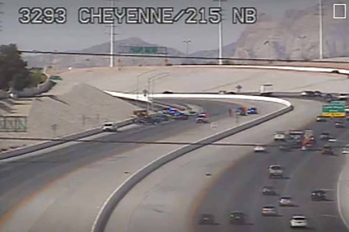 A fatal vehicle crash has closed a segment of the 215 Beltway in the Las Vegas Valley. (RTC tra ...